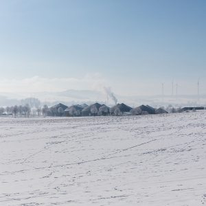 Wartberg - Blick auf Biogasanlage