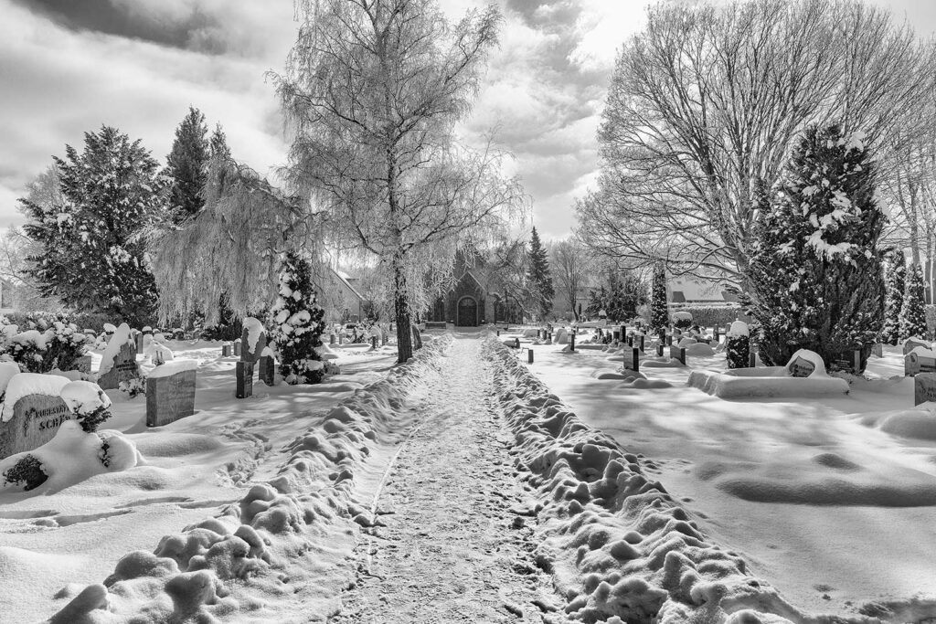 Friedhof Rosdorf im Winter